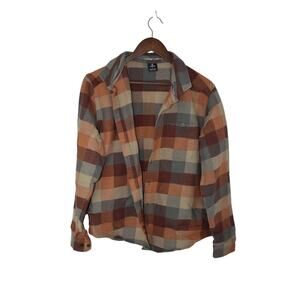 Kuhl Orange Plaid Button Down Size L